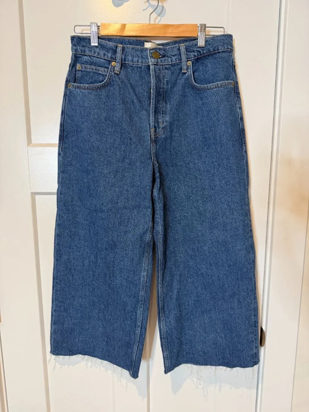 FRAME High Waist Raw Hem Capri Jeans Size 28 - Picture 2 of 3